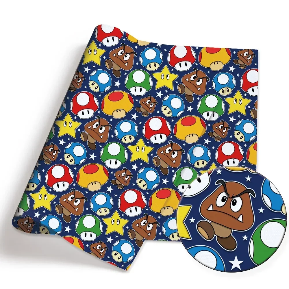 Mario game Fabric140*50cm Handmade Sewing Patchwork Quilting Baby Dress Home Sheet Printed Fabric Fabric Sewing Kids