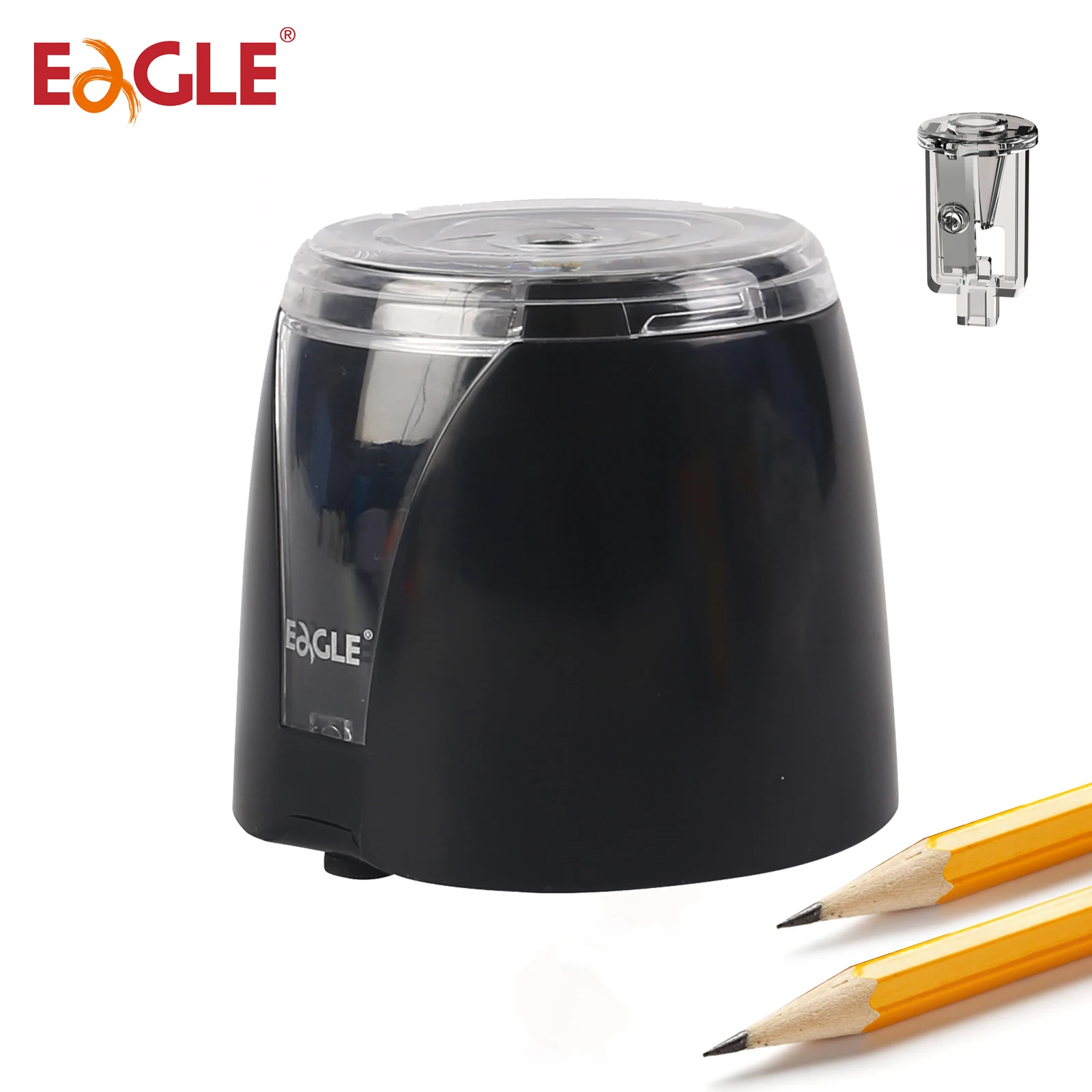 Eagle Auto Electric Pencil Sharpener, Battery Operated, Replaceable Blade, Office School Supplies Stationery