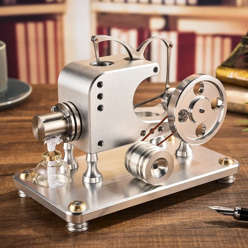 

Stirling Mini Mini Engine Model Toy Fine External Combustion Engine Model Startable Balancing Metal Cylinder Model