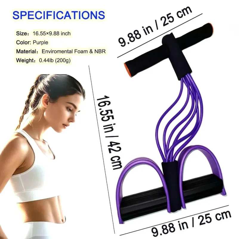 Pedal Resistance Band 6-Tube E - огляд і ціна Yoga Pedal Puller Fitness Equipment