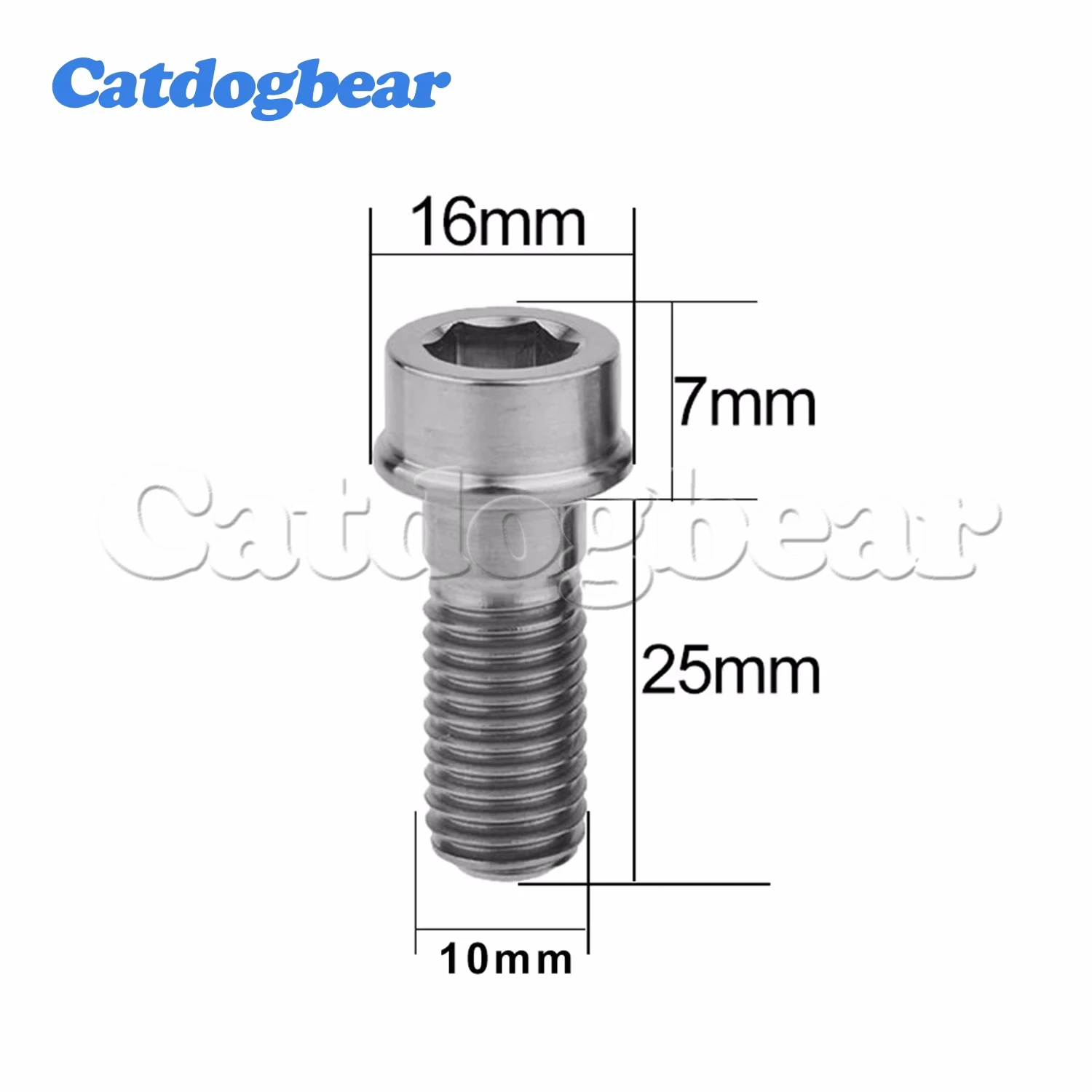 Catdogbear 4Pcs M10 x 25mm 1.25/1.5 Pitch Titanium Ti Screw Bolt Thread Screw Motorcycle Bolts for Bike Brake Cycling Bolt