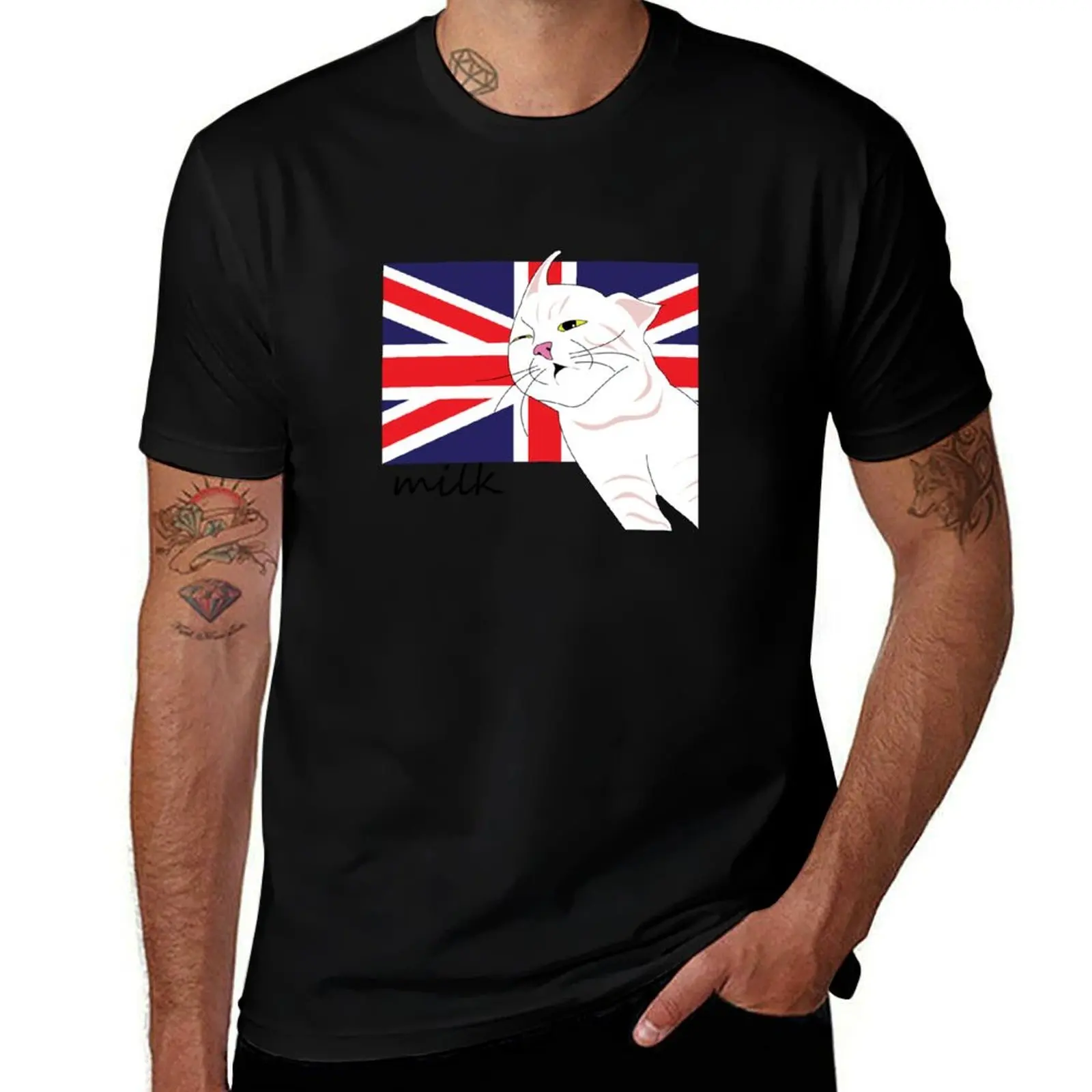 

u.k and cats style print design,u.k cats. T-Shirt man t shirts for men casual t shirts cotton 100% T-Shirt