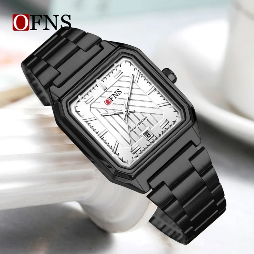 OFNS 1623 Fashion Simple Steel Strip Quartz Women's Watch Waterproof Calendar Exquisite Watches for Women Relogio Feminino Часы