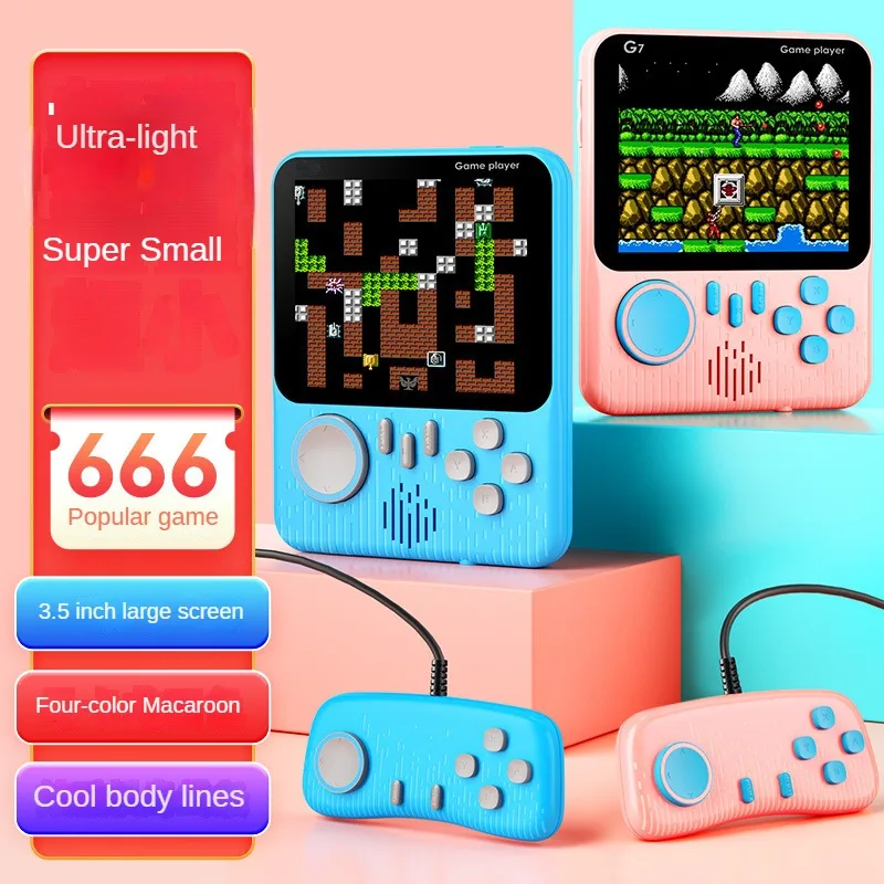 Handheld Game Console Ultra-Thin G7 Game Console Nostalgic 666 Games HD Color FC Game Console