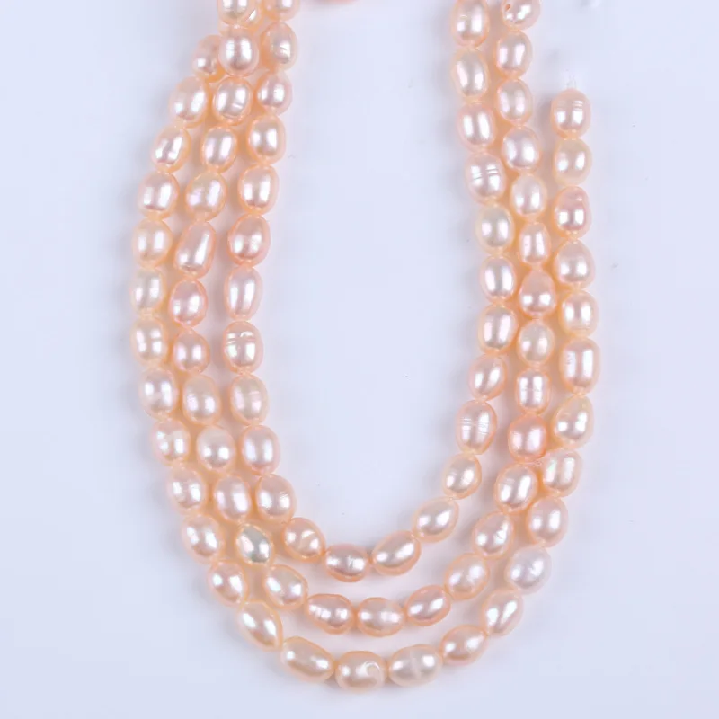 

Натуральный жемчуг 6-7 мм, розовый рис, разбросанный жемчуг, браслет «сделай сам», ожерелье, кулон, серьги, аксессуары