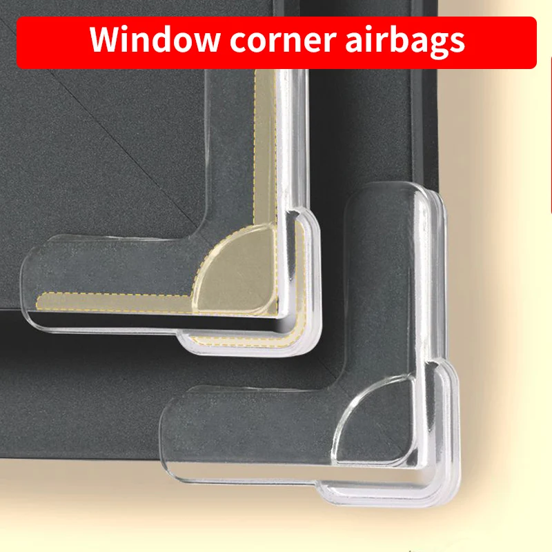 4pcs Window Corner Protector Children Anti-Collision Airbag Self-Adhesive Safety Protection Soft Silicone Edging Table Corner