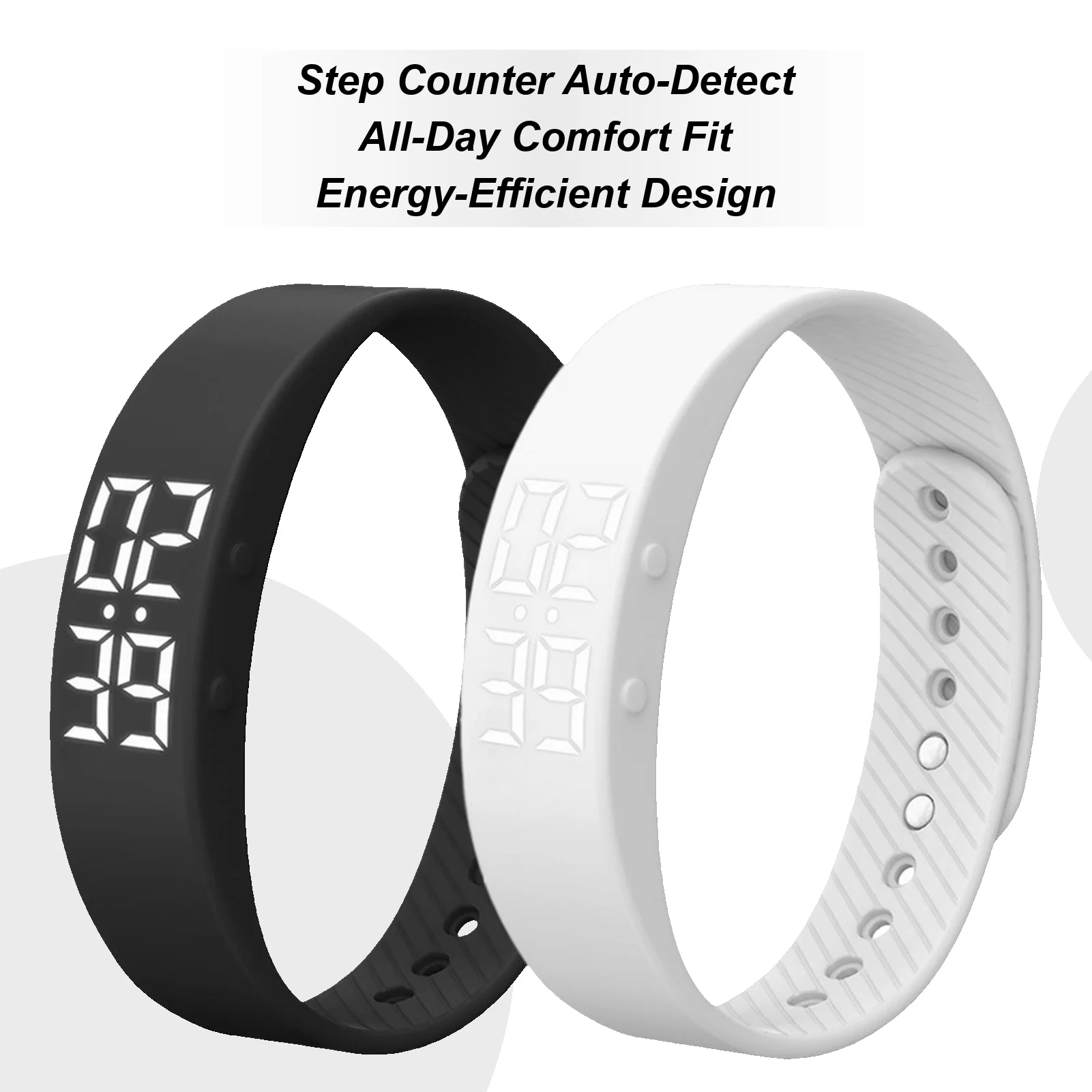 

Фитнес-трекер Смарт-браслет Фитнес-трекер Шагомер Часы Водонепроницаемый монитор Шагомер для бега Упражнения Студенты Мужчины