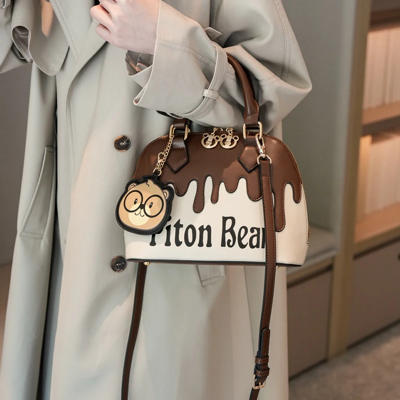 Beibaobao 2024 new shoulder bag fashionable women\'s crossbody bag large capacity casual cartoon animal handbag Bolso de Mujer