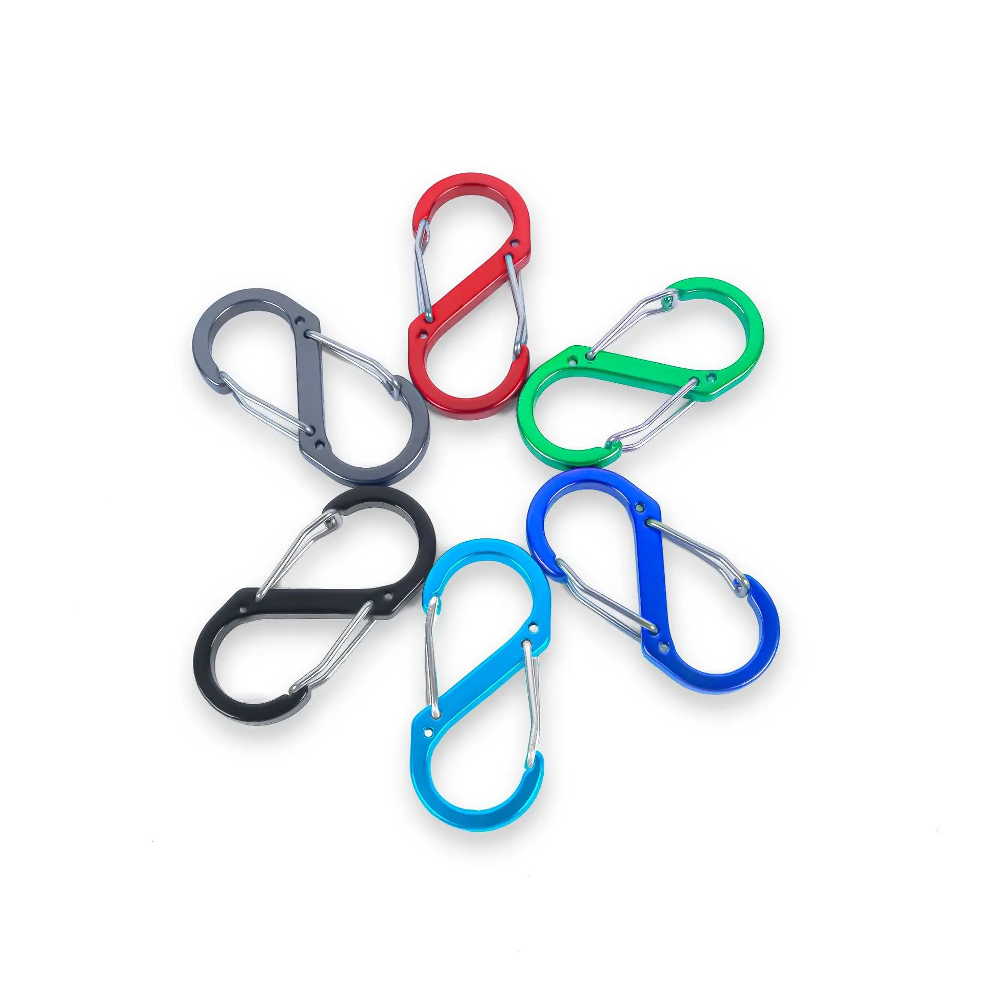 

10 PCS Multi Color S Shape Climbing Clips Carabiner Travel Snap Hook Bag Purse Key