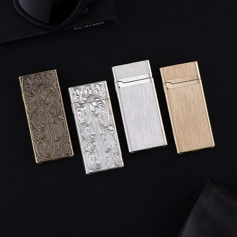 Small and Slim Portable Metal Open Flame Kerosene Lighter Personalized Creative Lighter