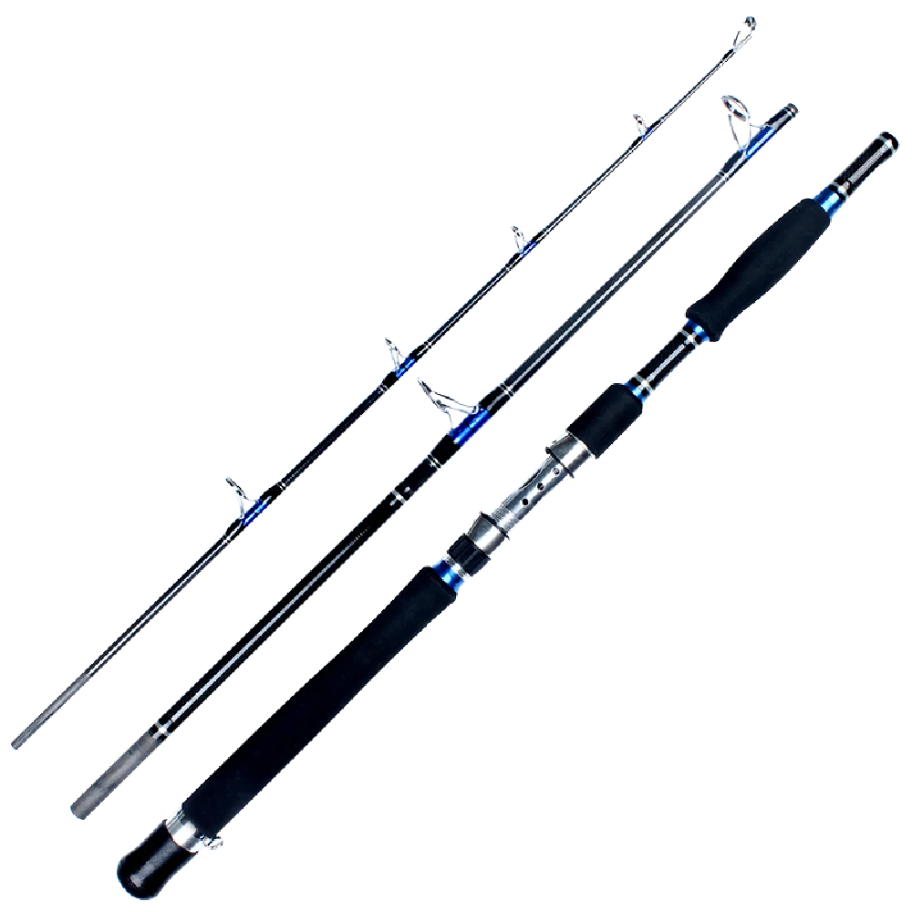 

1.8m 1.95m 2.1m 2.4m Boat Slow Pitch 3 Section Carbon Fiber Trolling Offshore Spinning Saltwater Fishing Jigging Rod