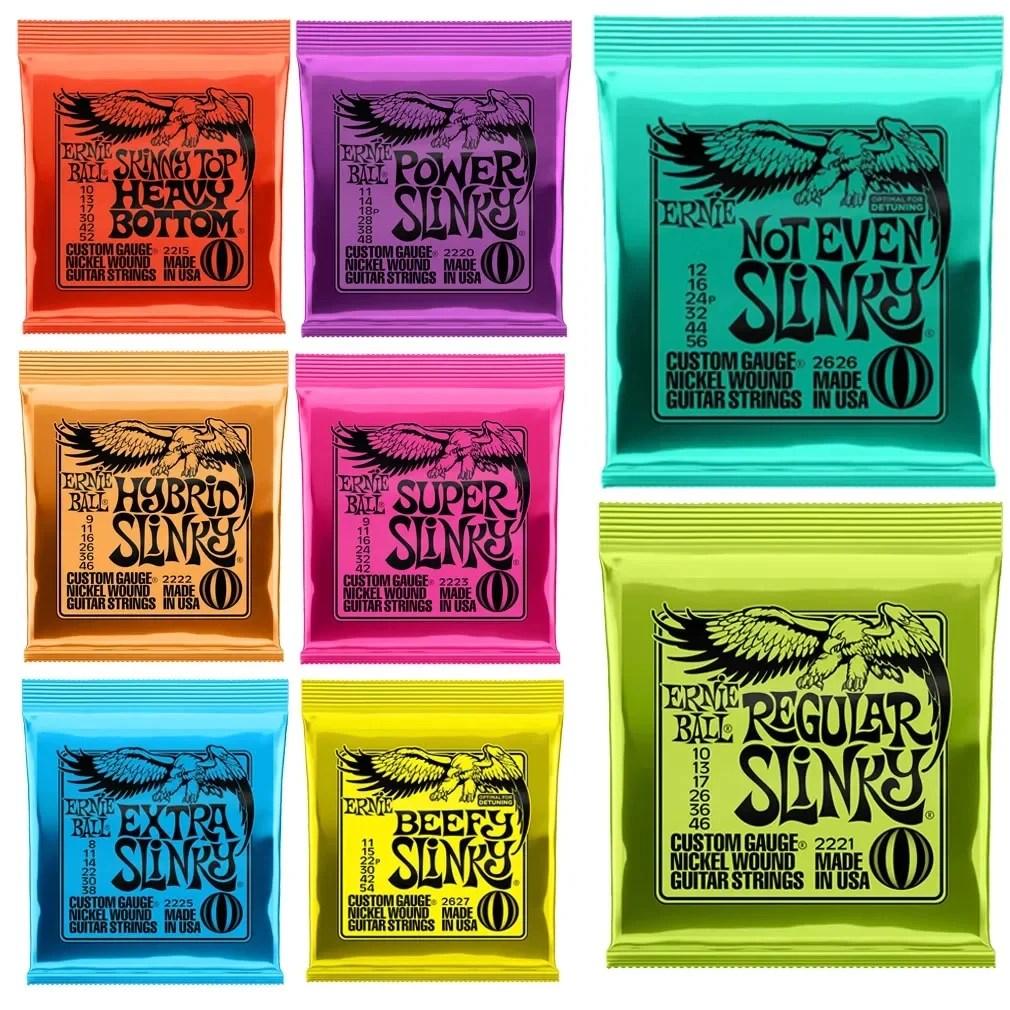 Ernie Ball Electric Guitar Strings 2215/2220 /2221 /2222/ 2223 /2225/2626/2627 Super Play Real Heavy Metal Rock Guitar Accessory