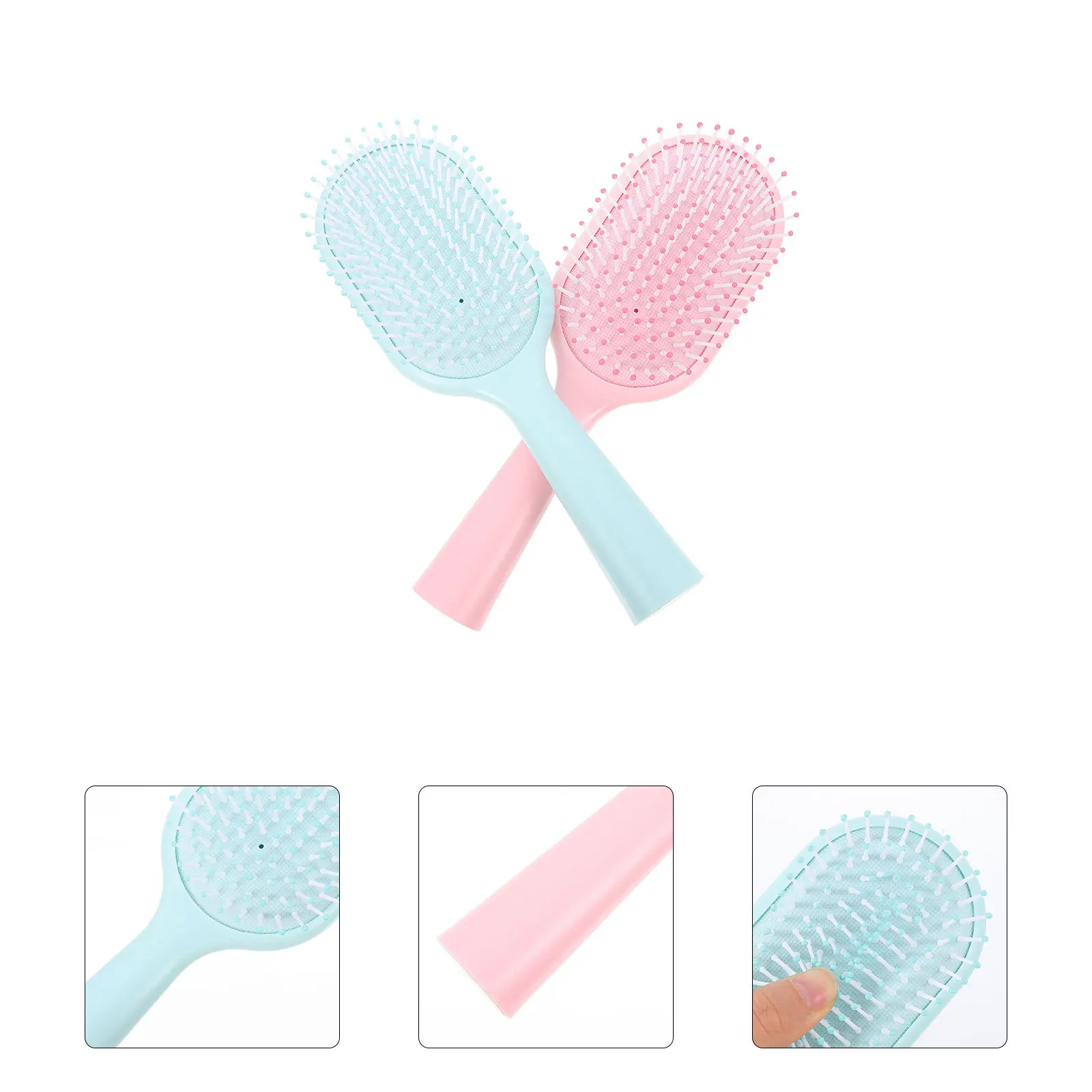 

2Pcs Hair Massage Combs Detangling Scalp Massagers Long Handle Plastic Hairbrushes Suitable for Wet Dry Hair