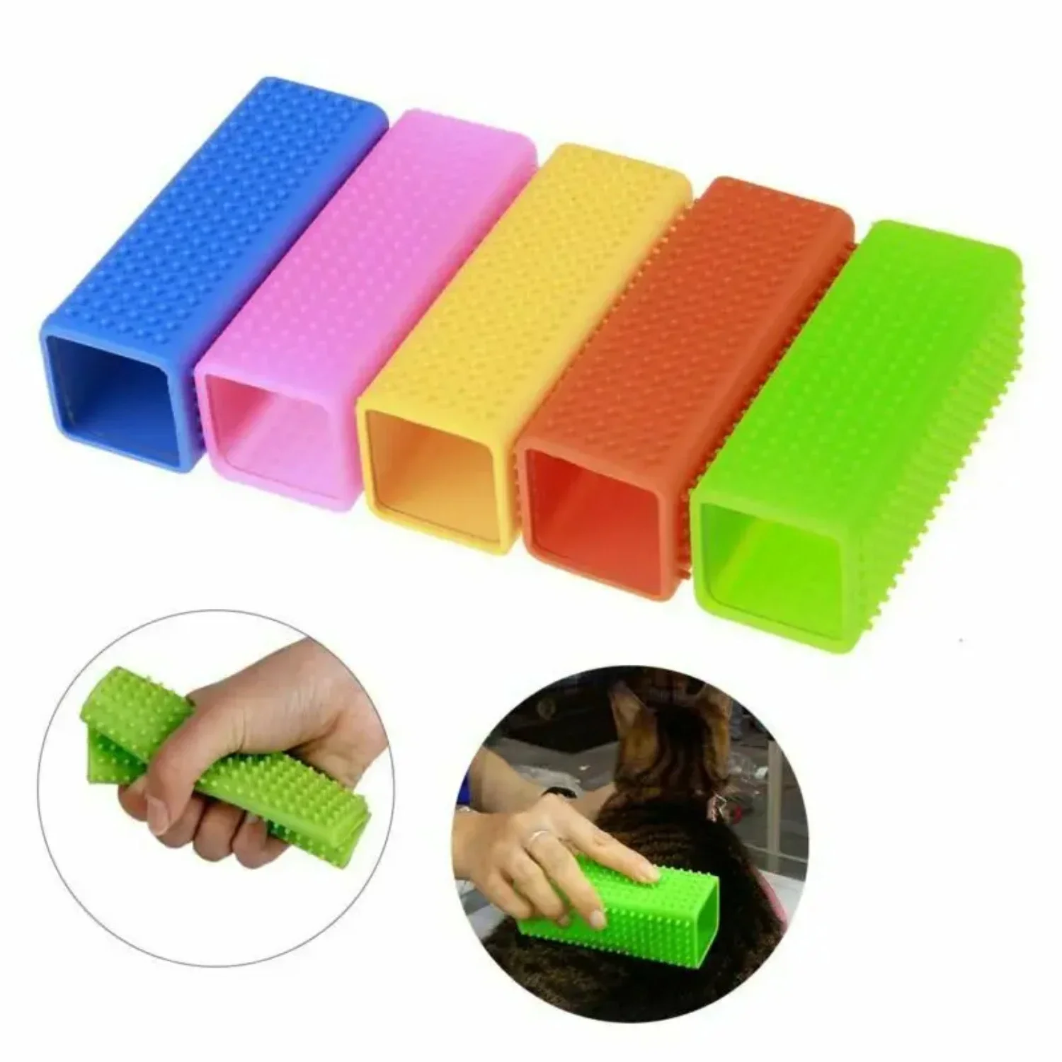 

Efficient and Gentle Silicone Pet Hair Removal Brush - Powerful Grooming Tool for Dogs, Cats, and Other Animals - Hollow Rubber