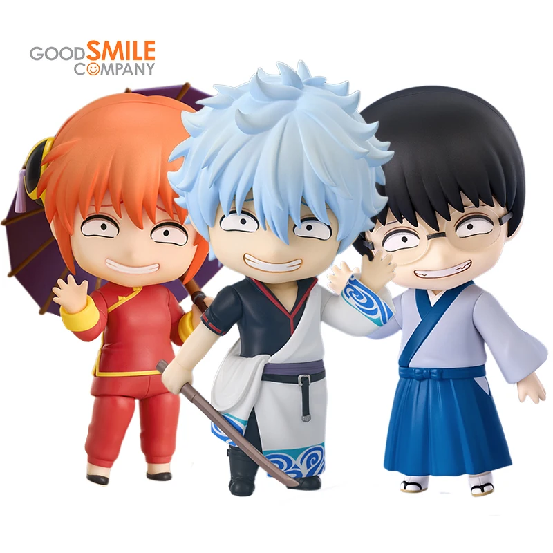 

Original Action Figure 10cm Good Smile GSC Gintama Sakata Gintoki Shimura Shinpachi Kagura Anime Figure Nendoroid Model Toy