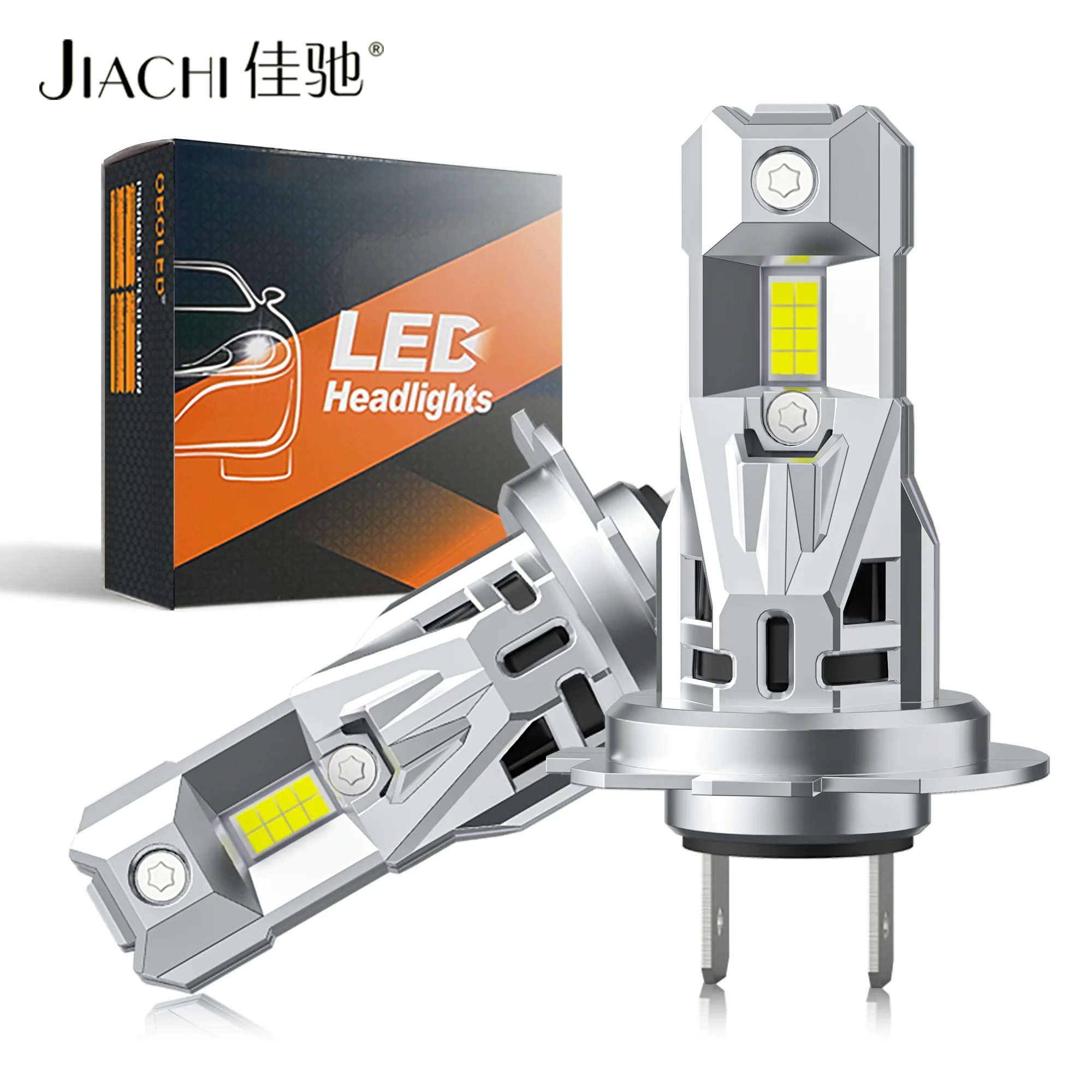 

Jiachi 2PCS H7 Led Headlight Bulb Car High Low Beam Fog Light H1 H4 H11 HB3 HB4 3570Chip Super Bright Led Auto Lamp for Vehicle