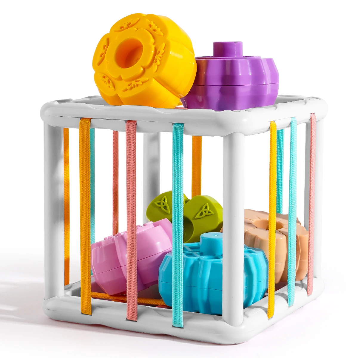 7Pcs Kids Educational Cube ShapeMatching Stacking Learning ToysEducational Play Games Baby Toys