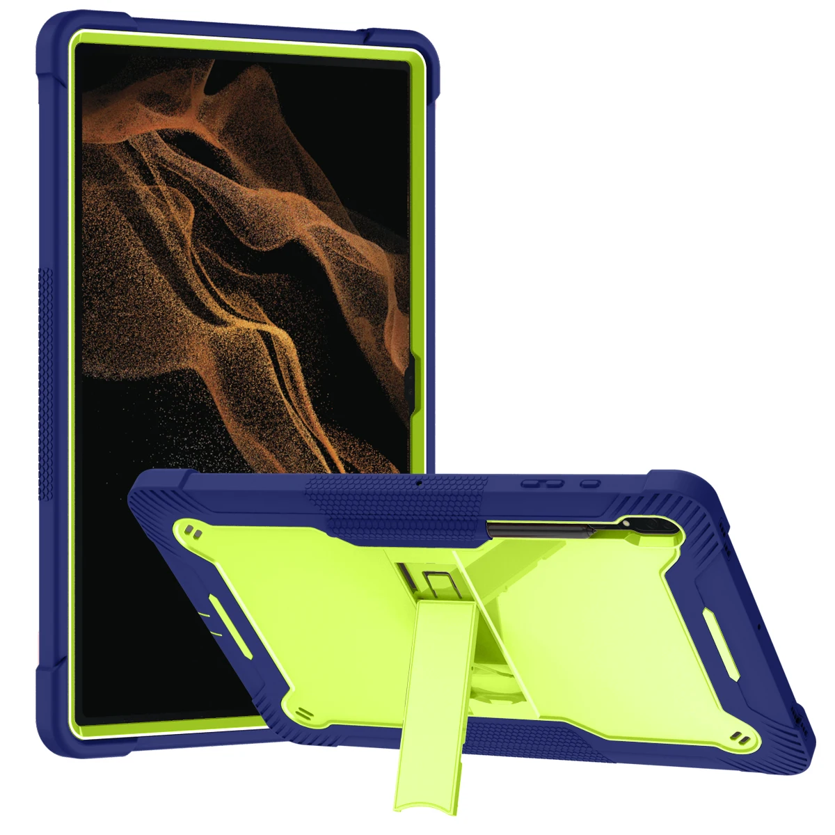 

Rugged Kickstand Case Universal For Samsung Galaxy Tab S10 S9 S8 Ultra 14.6 inch SM-X920 X926 X910 X916b X900 X906 Hybrid Cover