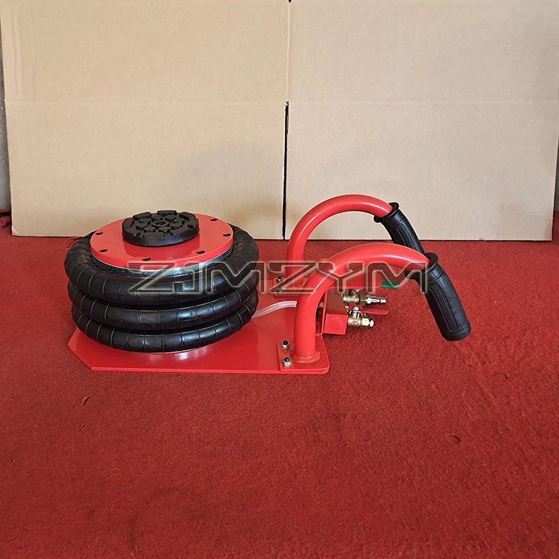 3 Tons Pneumatic Car Jack Triple-bag Air Jack Hand-end Type Car Lifting Equipment Garage Repair Shop Car Jack 15CM-40CM