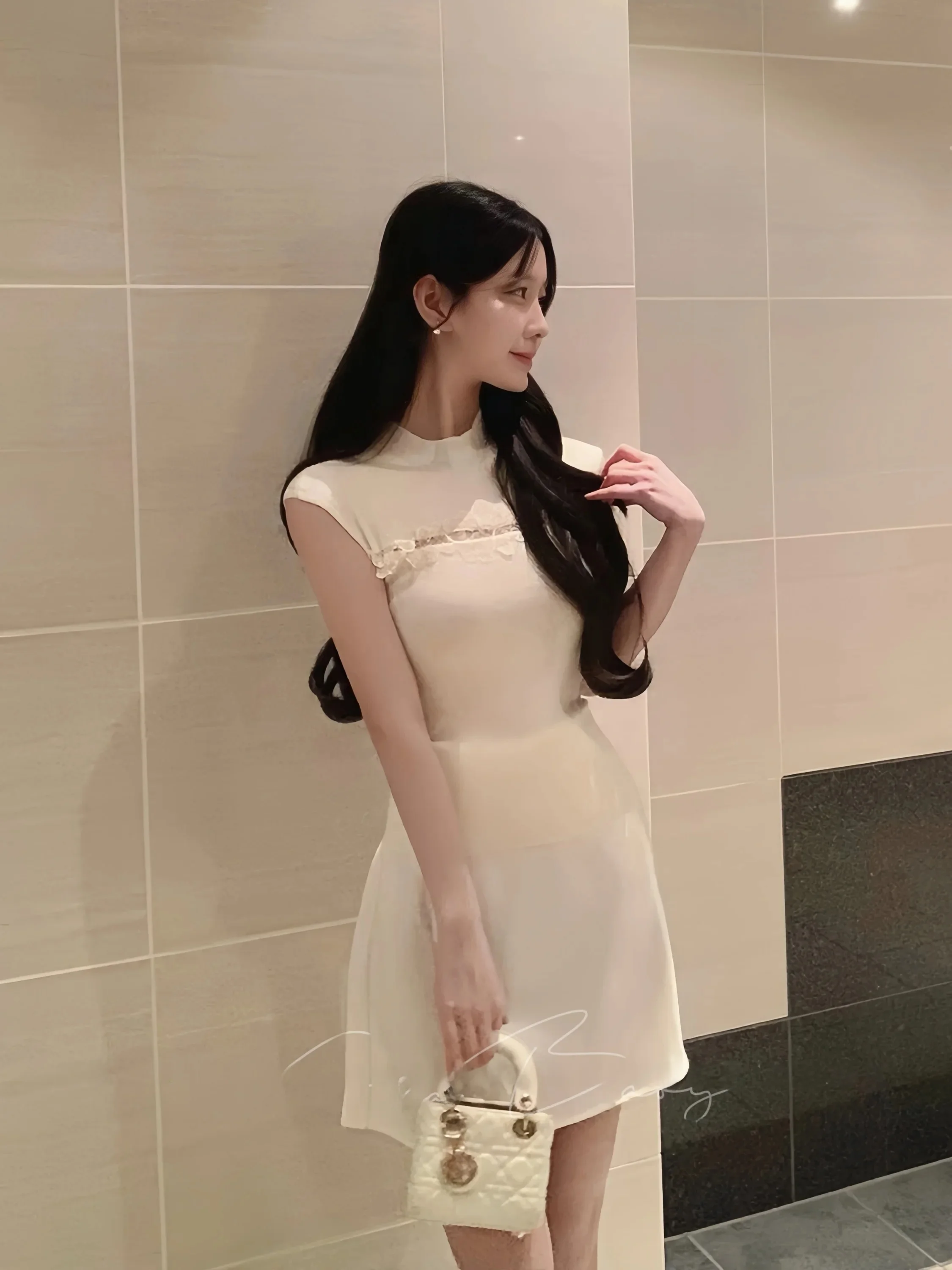 

Soft Style Lace Trim Sleeveless Knitted Slim Fit Half Skirt Set Two Piece Set Summer Fashion Women's Clothing Short Sleeve