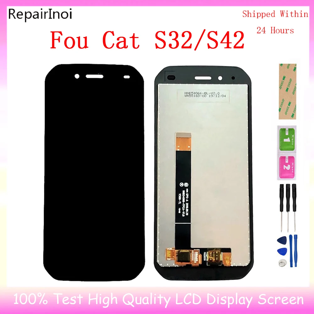 LCD For Caterpillar Cat S31 S32 S41 S42 S52 S53 S60 S61 S75 S48C S62 Pro Display LCD Touch Screen Digitizer Assembly Replacement