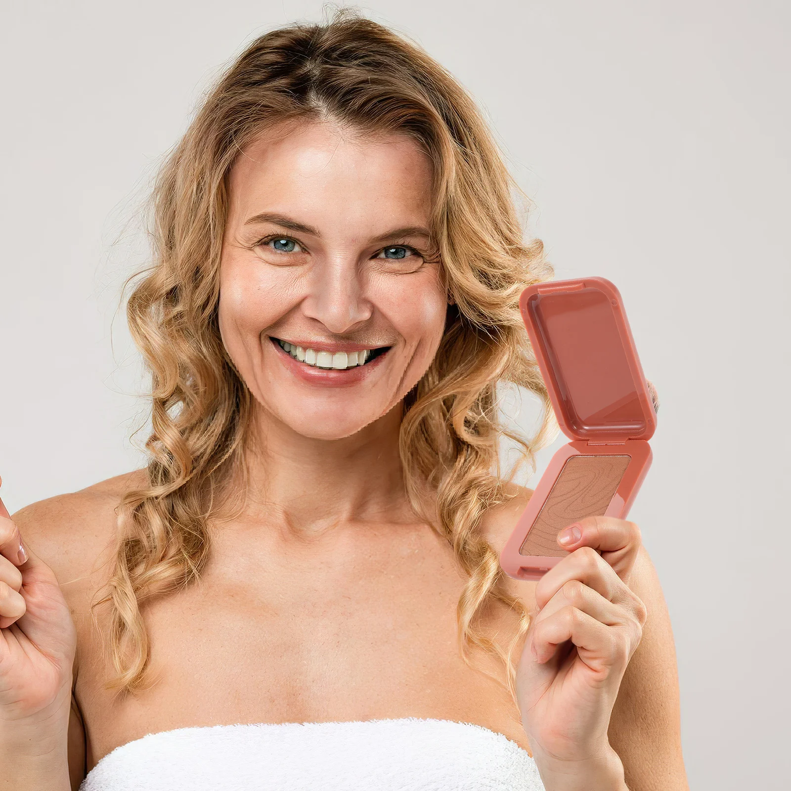 

Contouring Powder Bronzed Shimmer Powdery Cream Stick Buildable Blush Plastic Palette and Highlight