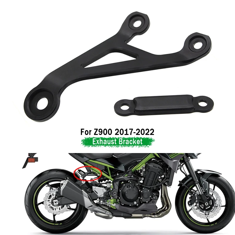 

Fit For Kawasaki Z900 Z 900 2017-2022 2018 2019 2020 Motorcycle CNC Aluminum Exhaust Holder Hanger Exhaust Bracket Mount Holder