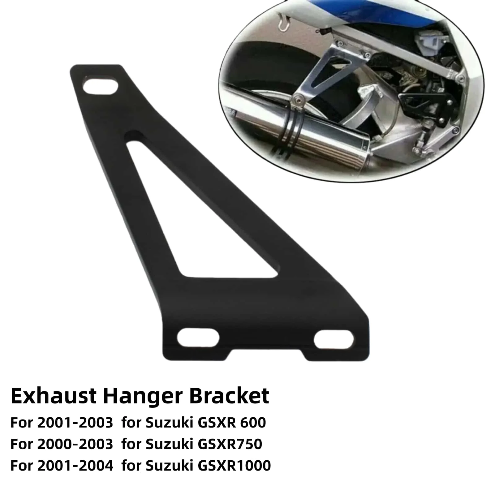 

Кронштейны для крепления выхлопной системы мотоциклов Suzuki GSXR 600, GSXR 750, GSX-R 1000 (2001-2004) и Yamaha YZF R1, YZF-R1 (2001-2005)