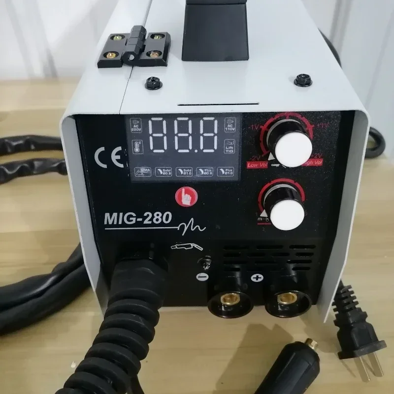 

Welder Semi-Automatic 110V 220V Inverter Tig Argon Arc Gas-Less Mig Welder 3 in 1 HBM1200 Welding Machine