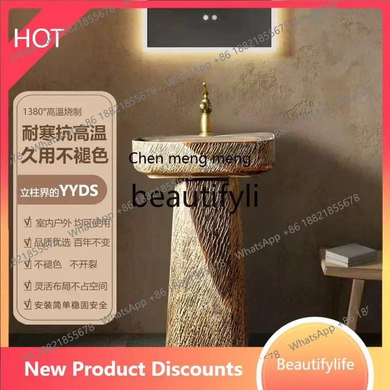 

ss8350 ss 25Outdoor washbasin courtyard washbasin vertical washbasin retro column basin outdoor