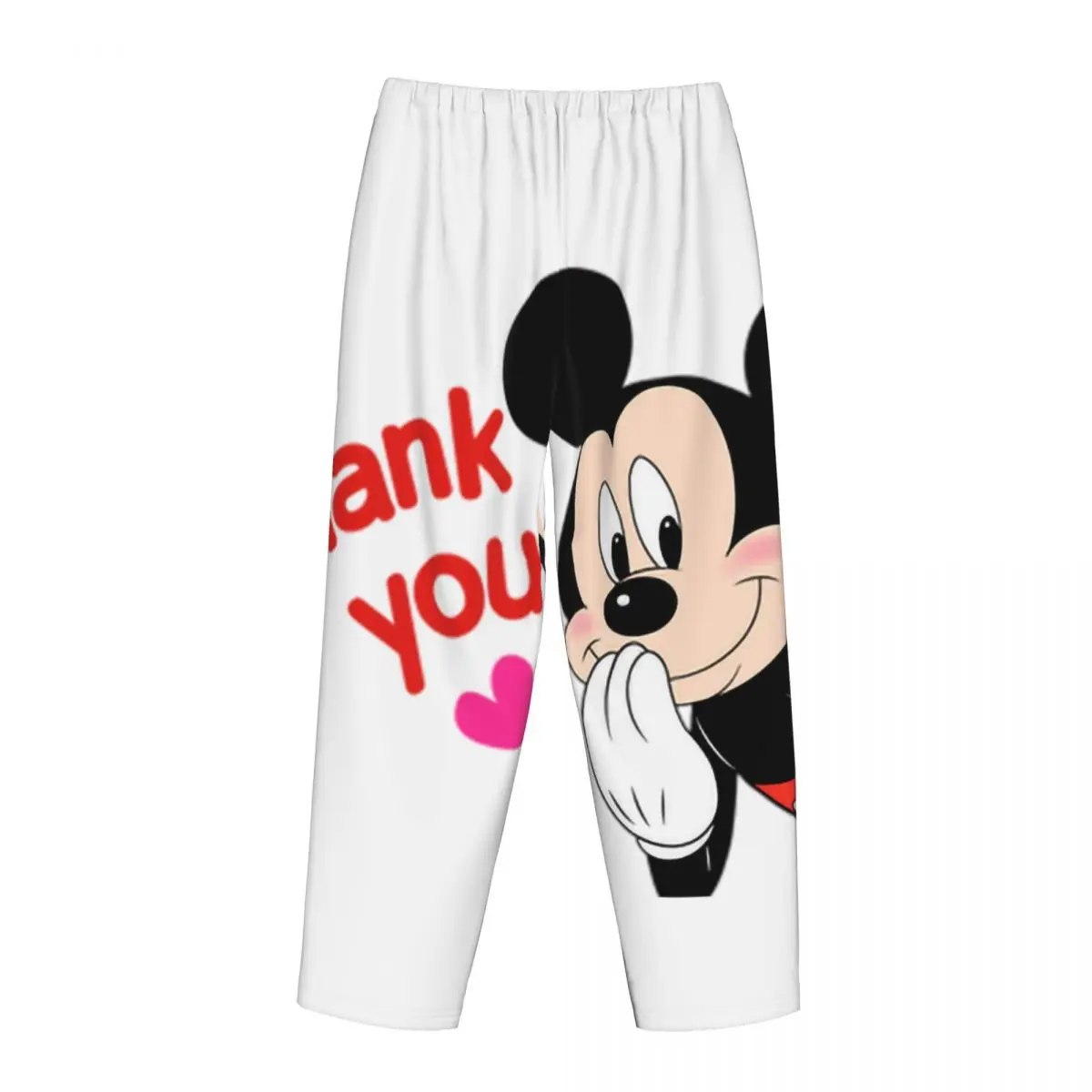 Pantalones de pijama de animación de dibujos animados de Minnie Mickey Mouse personalizados, ropa de dormir para mujer, cintura elástica, pantalones de salón para dormir con bolsillos
