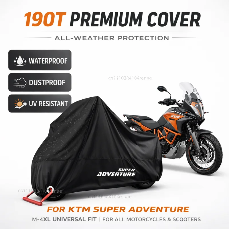 

Чехол для мотоцикла KTM RC Duke 390 200 790 890 690 250 125 990 300 Adventure 1290 1050 1090, водонепроницаемый, пылезащитный, с защитой от ультрафиолета