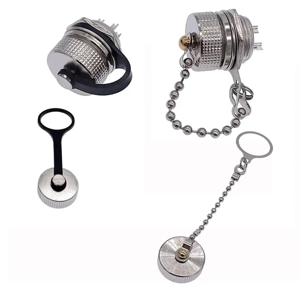 Waterproof Aviation Connector Plug Cover GX16 Rubber Circular Connector Protective Sleeve Metal Lightweight