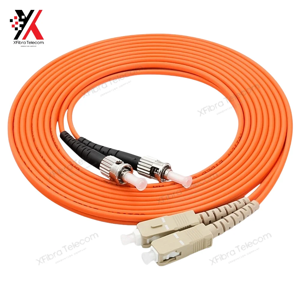 Duplex Fiber Optic Patch Cord, Multimode, SC, UPC-ST, UPC, 2.5mm, 125, OM1, Length 1 m, 2m, 3M, 5m, 10m