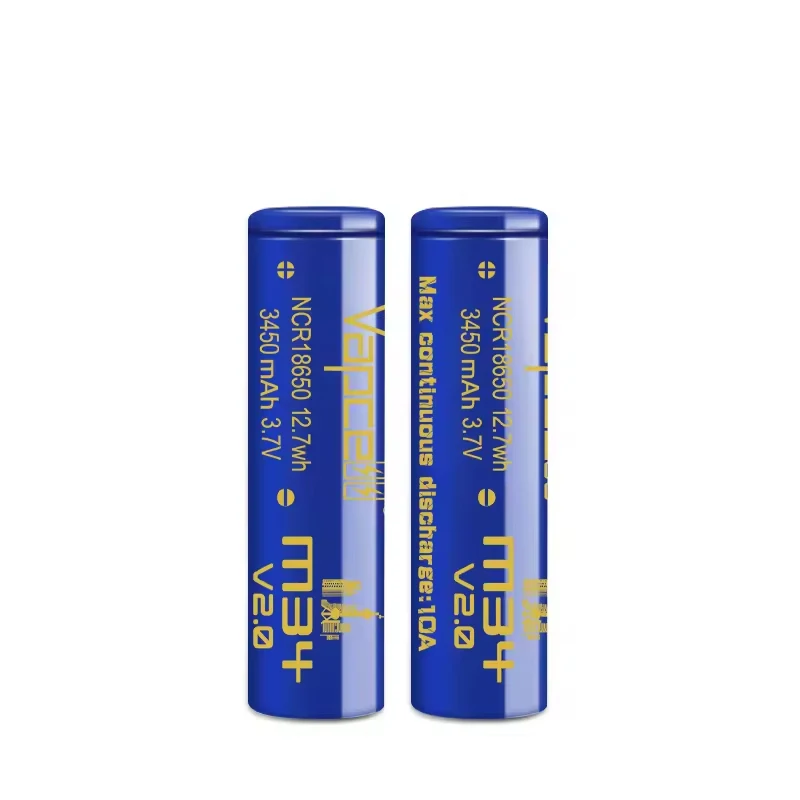 Original Vapcell M34 V2.0 NCR 18650 3450mah Battery 10A  3.7V 16850 Rechargeable Lithium iron Batterise High Quality Cell N0.1