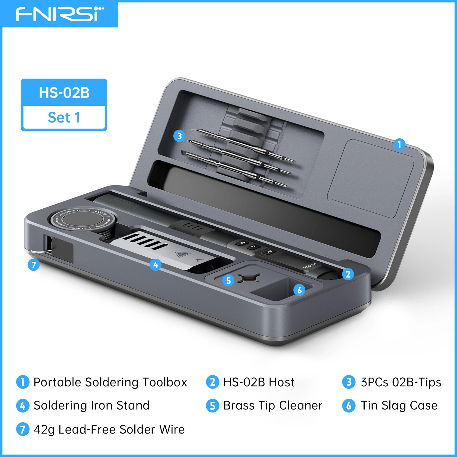 FNIRSI HS-02 スマートはんだごて 100W 450℃