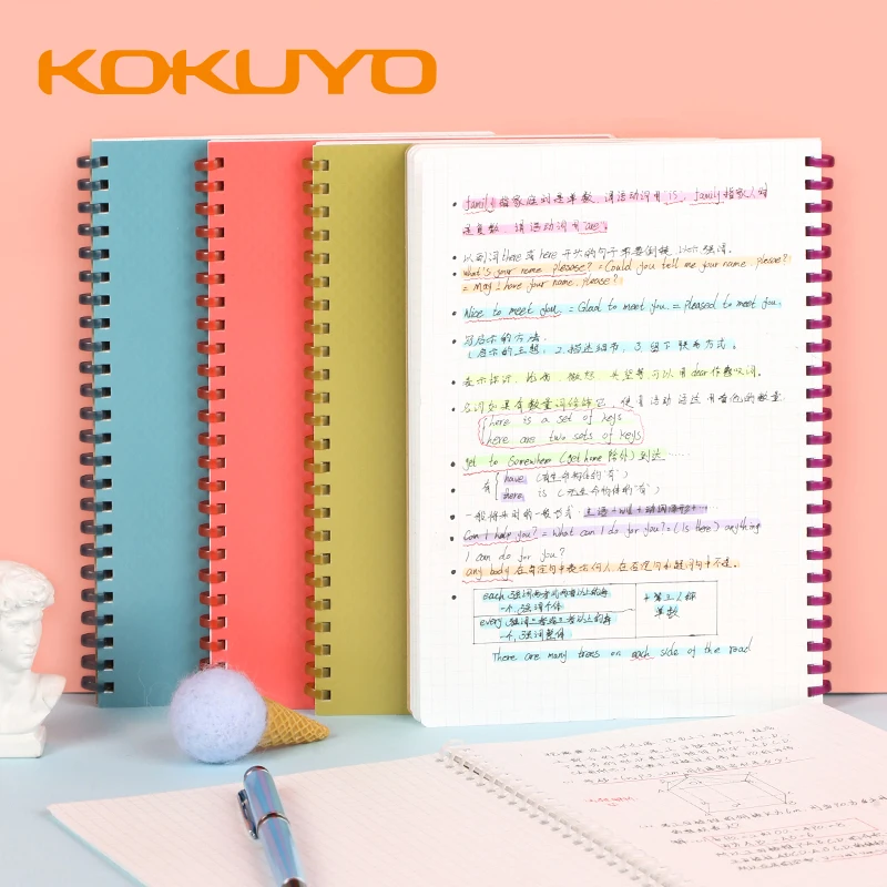 1pcs Japan KOKUYO Notebook Soft Coil Notepad Cute Kawaii Book Student School Stationery A5 Office Accessories Square 5mm