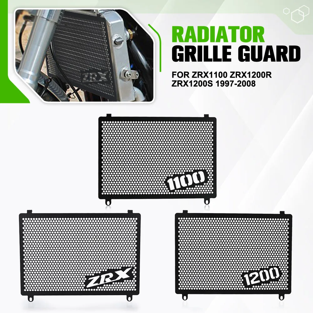 

For Kawasaki ZRX1100 ZRX1200R ZRX1200S 1997-2008 Accessories Motorcycle Radiator Guard Cover Grille Protection Cap Engine Cooler