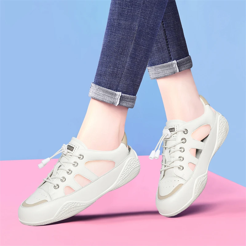 New Outdoor Travel Women's Shoes sneaker Casual Shoes Slip on Breathable Flat Shoe Women Loafers Walking Retro Sandals Running