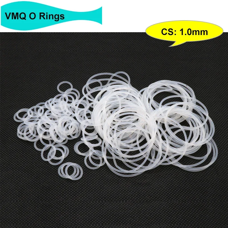 

10/50Pcs White Silicone O Ring Gasket CS 1mm OD 3 ~ 50mm Food Grade Waterproof Washer Rubber Insulate O Shape VMQ O Rings