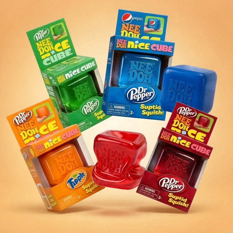Image of NEU 2026 Tragbarer NeeDoh Nice Cube Quetsch-Fidget-Spielzeug zur Stress- und Angstlinderung, Sensorischer Fokus-Würfel, Geschenk für Alle Altersgruppen
