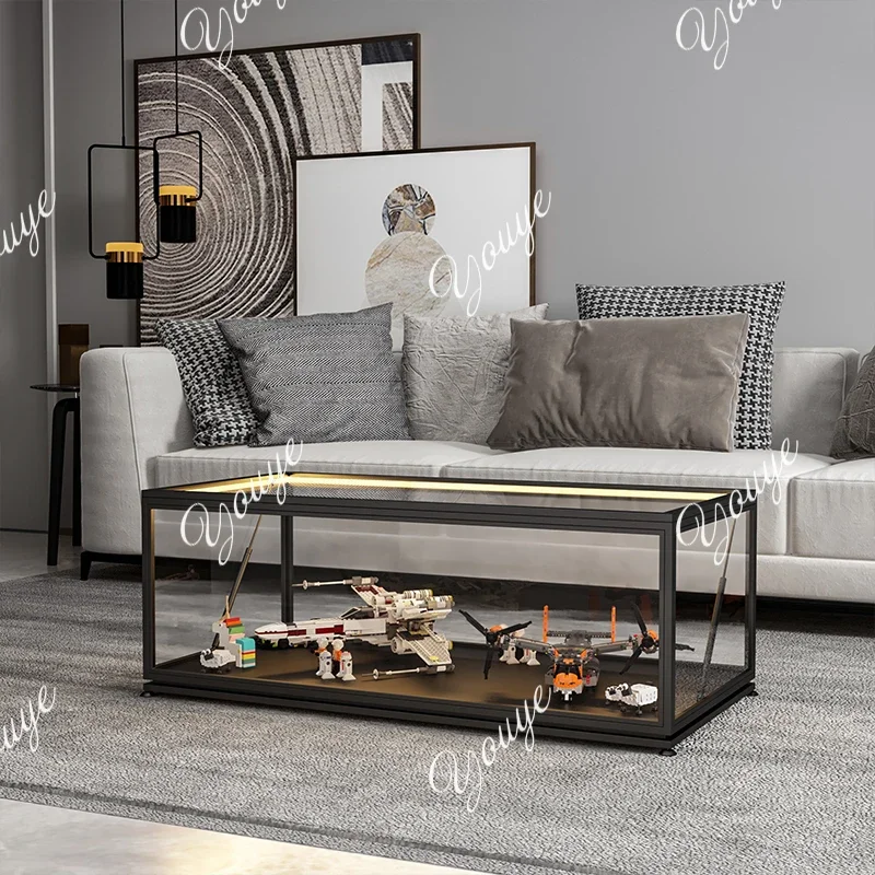 

XM Креативная прозрачная стеклянная витрина с видом на улицу Шкаф для телевизора