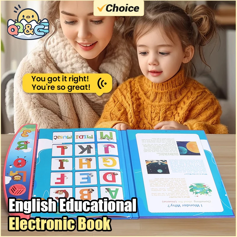 Libro electrónico para niños, máquina de lectura de sonido educativa en inglés, libros electrónicos inteligentes, historia para niños, estudiantes, regalos para niños
