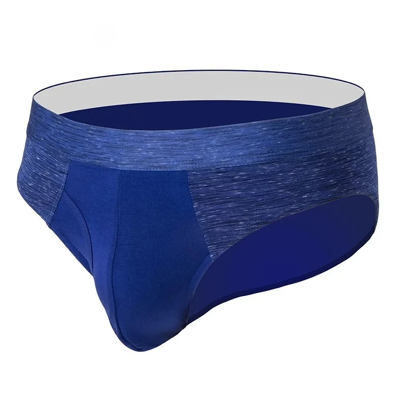 

Men's Color Block Modal Briefs Modal Breathable Relaxed Fit Underwear for Young Bulge Side Opening Breathable Sports Underpants