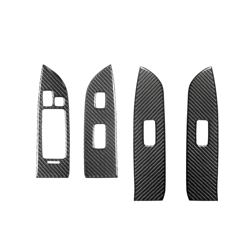 Carbon Fiber Car Window Lifter Switch Control Panel Frame Trim Stickers For LEXUS RX330 2004-2006/RX350 2006-2009 Accessories