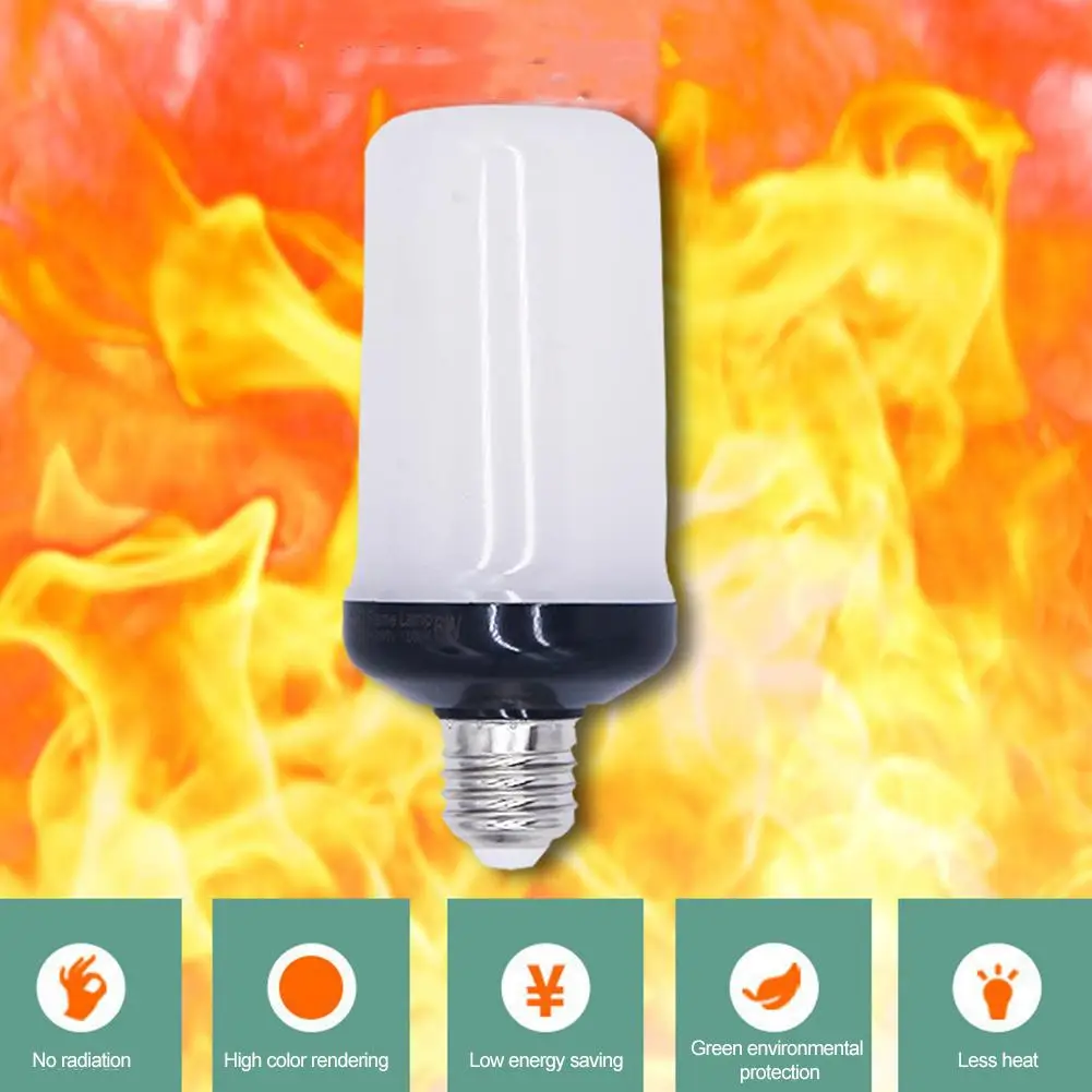 USB E14 E27 B22 Led Lampadine a Fiamma Simulata 9W AC85-265V Lampadine Accessori Elettronici Lampada ad Effetto Luces Fiamma Luce Lampada H H H6Y2