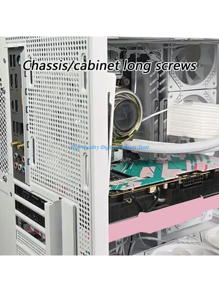 

U2JE Multipurpose Long Computer Case Fan Screw Cooling Mounting Hardware Screw Cooling Fan Bolt Fan Screw Computer Case