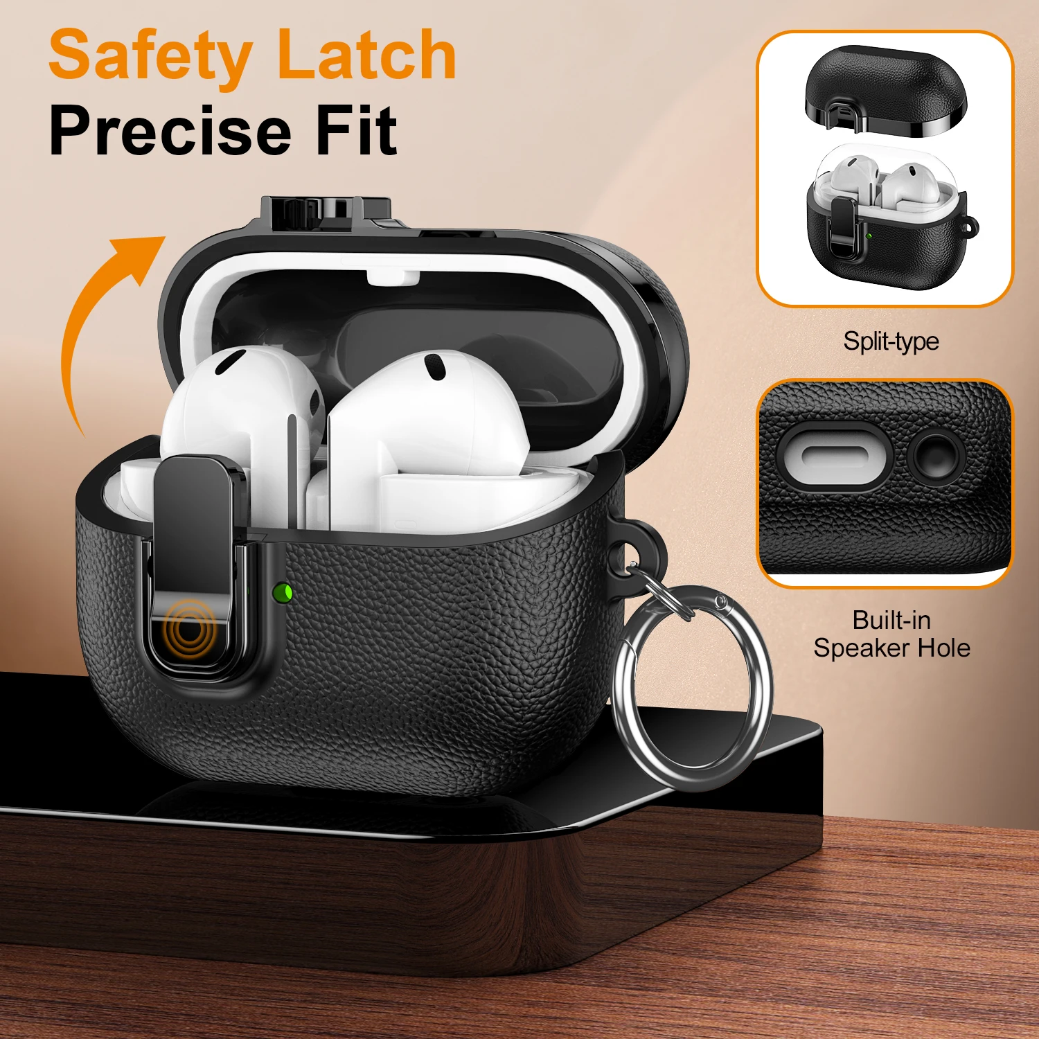 Mode Leder Kopfhörer Fall Für Samsung Galaxy 3/3 Pro/3 FE Sicherheit Lock Anti-Knock Kopfhörer Abdeckung für Samsung Buzz 3 3pro FE