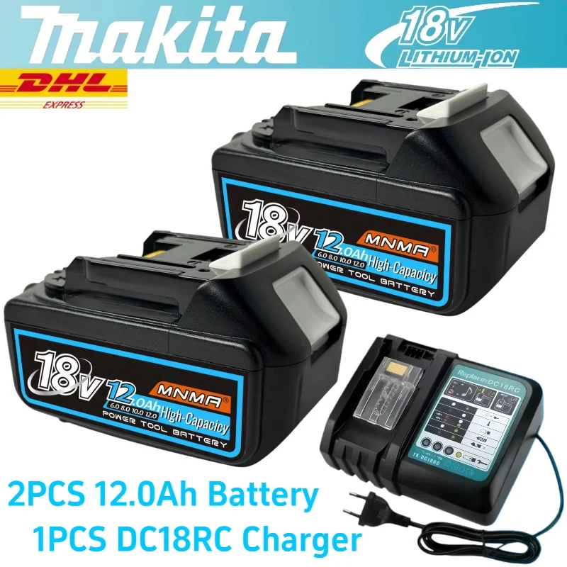 

Аккумулятор для Makita 18В, 12.0Ач, совместимый с Makita BL1860B BL1850B, литий-ионный аккумулятор для электроинструментов, для инструментов Makita DTW700 DDF487