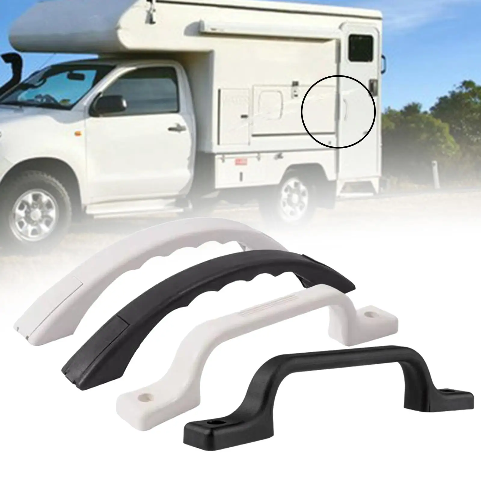 9inch RV Cargo Trailer Door Handle Grab Bar Accessories Comfortable Grip Lightweight for Automotive Sturdy Handrail Universal